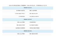 Calendario de Competición LIGA FEXBM JUVENIL FEMENINA Temporada 23-24