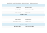 Calendario de Competición LIGA FEXBM CADETE MASCULINA Temporada 24-25